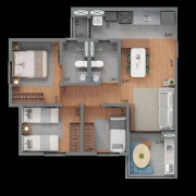 Apartamento 70m em Jardim Olhos D'gua II em Ribeiro Preto, por R$ 560.000